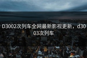 D3002次列车全网最新影视更新，d3003次列车